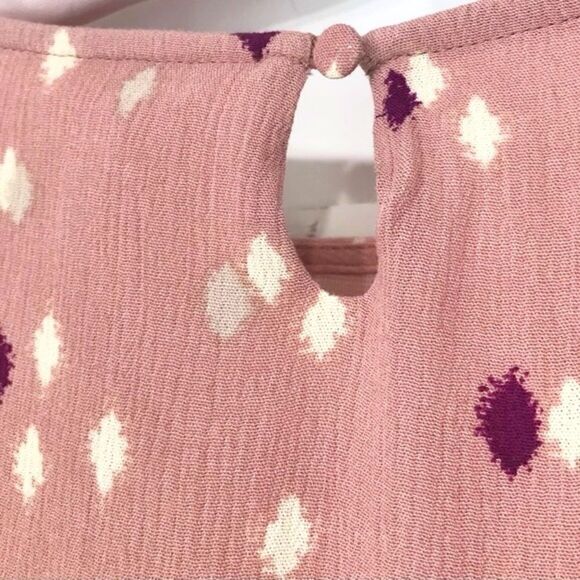 Orange Creek LA Gliks Mauve Pink Modest Diamond Print Long Sleeve Dress NEW - Picture 14 of 16